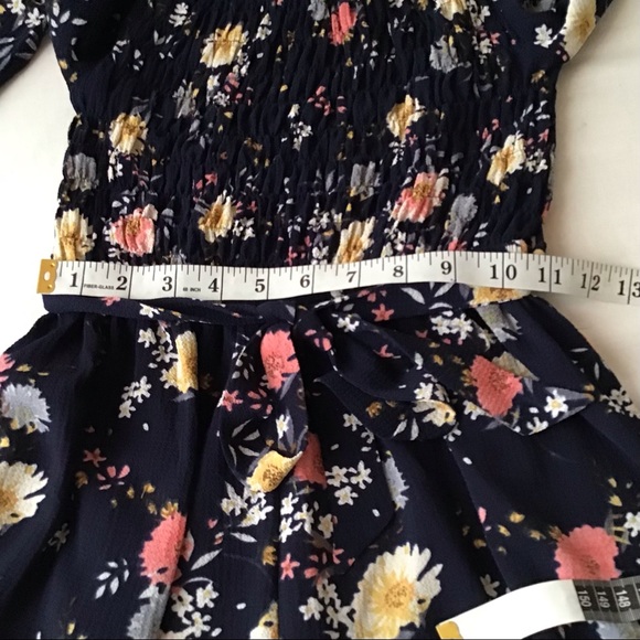 Smukke girl jumpsuit 3/4 bell sleeve flowered. - Picture 9 of 12